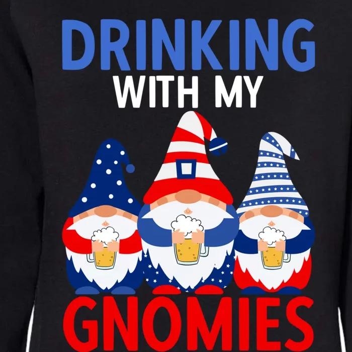 Ing With My Gnomies Usa Patriotic 4th Of July Gnomes Gift Womens California Wash Sweatshirt