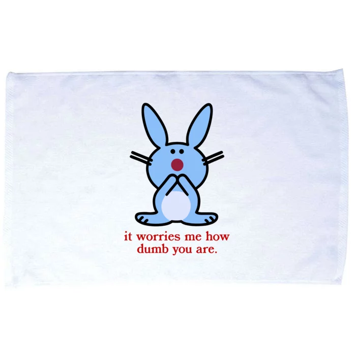 It Worries Me How Dumb You Are Microfiber Hand Towel