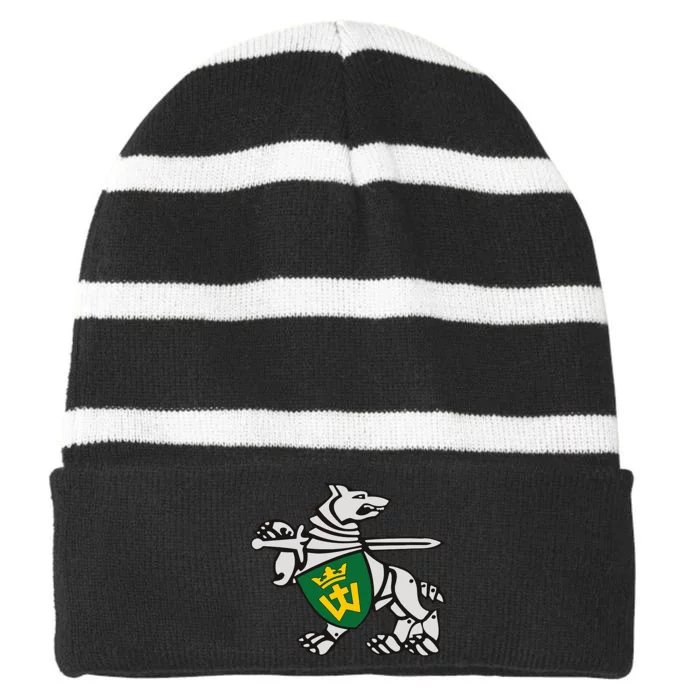 Iron Wolf Mindaugas By Lithuania Strong Striped Beanie with Solid Band