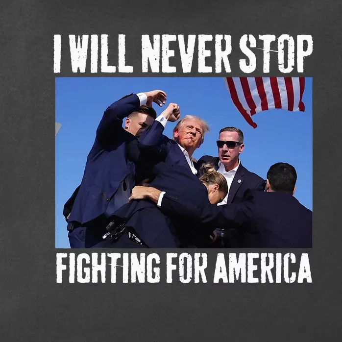 I Will Never Stop Fighting For America Trump Zip Tote Bag