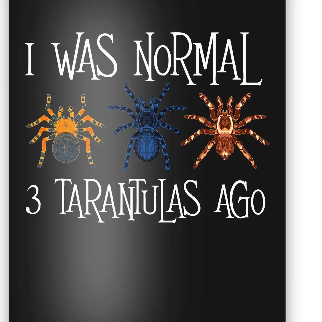 I Was Normal 3 Tarantulas Ago Arachnid Spider Lover Poster