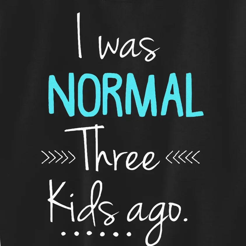 I Was Normal Three Kids Ago Funny New Mom Gift Kids Sweatshirt