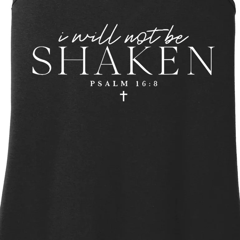 I Will Not Be Shaken Ladies Essential Tank