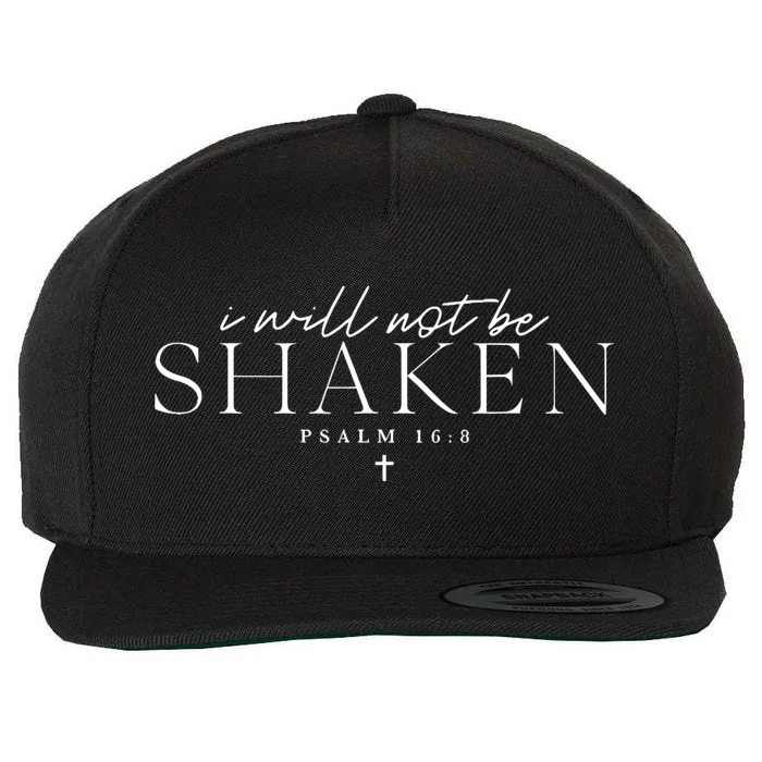 I Will Not Be Shaken Wool Snapback Cap