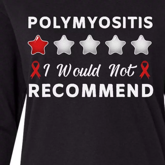 I Would Not Recommend Funny Polymyositis Awareness Gift Womens Cotton Relaxed Long Sleeve T-Shirt