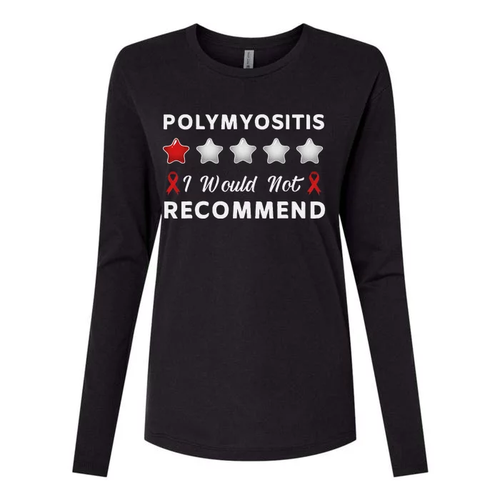 I Would Not Recommend Funny Polymyositis Awareness Gift Womens Cotton Relaxed Long Sleeve T-Shirt