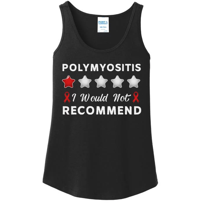 I Would Not Recommend Funny Polymyositis Awareness Gift Ladies Essential Tank