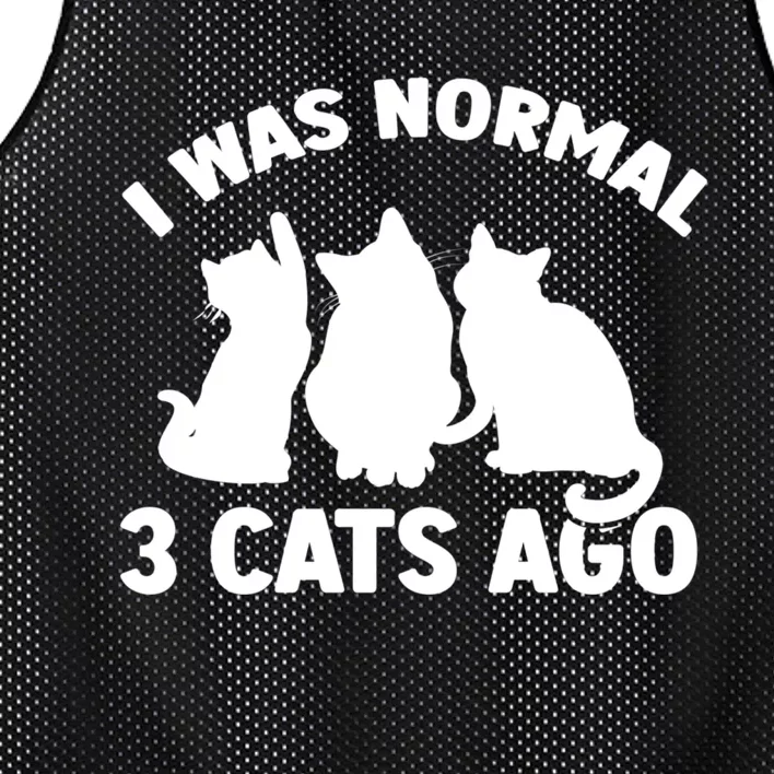 I Was Normal 3 Cats Ago Cat Kitten Kitty Mesh Reversible Basketball Jersey Tank