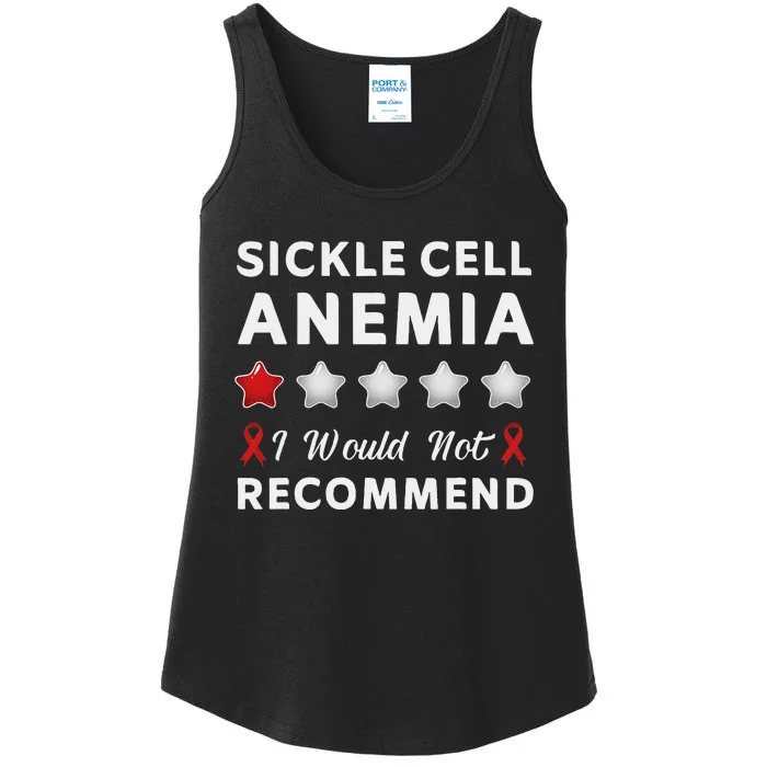 I Would Not Recommend Sickle Cell Anemia Awareness Gift Ladies Essential Tank