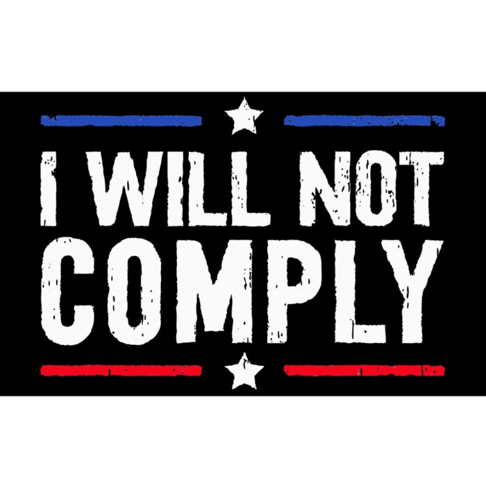 I Will Not Comply Vintage Bumper Sticker