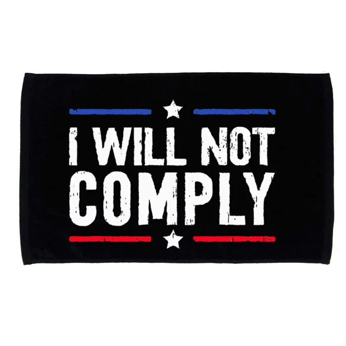 I Will Not Comply Vintage Microfiber Hand Towel