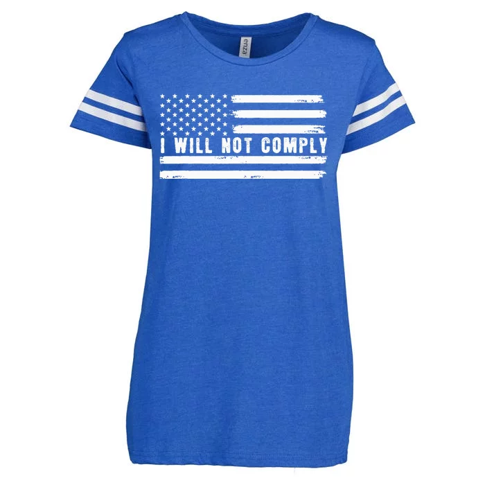 I Will Not Comply Enza Ladies Jersey Football T-Shirt