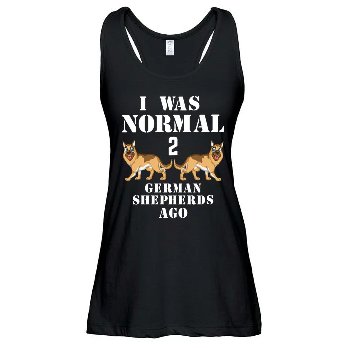 I Was Normal 2 German Shepherds Ago Ladies Essential Flowy Tank