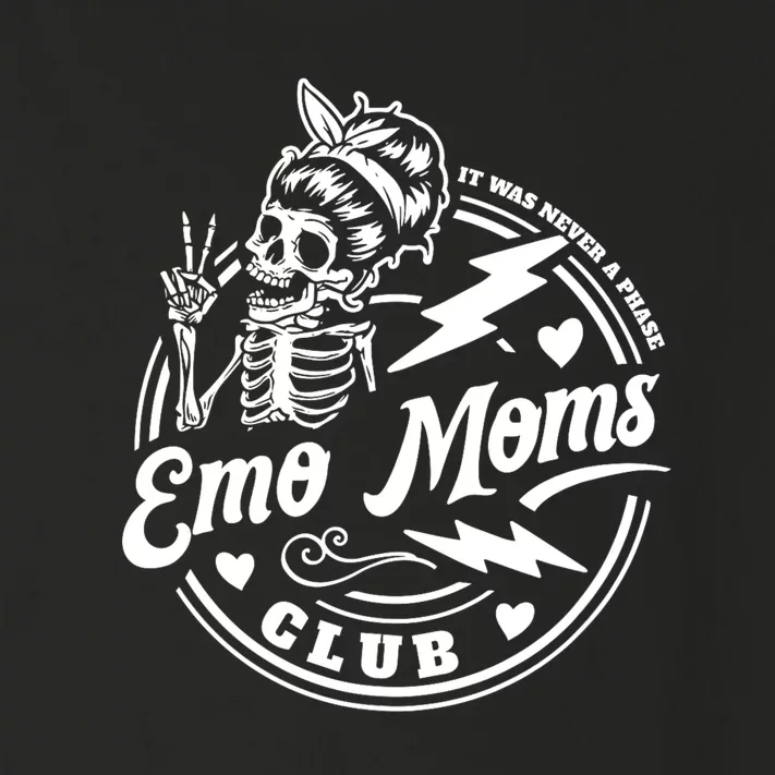 It Was Never A Phase Emo Moms Club MotherS Day Skeleton Toddler Long Sleeve Shirt