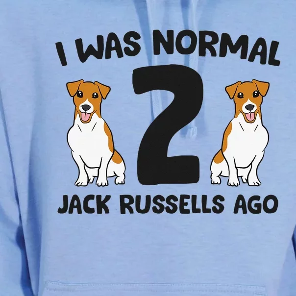 I Was Normal 2 Jack Russells Ago Funny Jack Russell Unisex Surf Hoodie