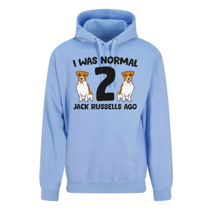 I Was Normal 2 Jack Russells Ago Funny Jack Russell Unisex Surf Hoodie