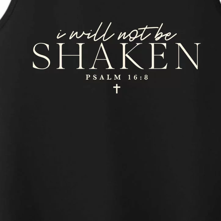 I Will Not Be Shaken Christian Minimal Performance Tank