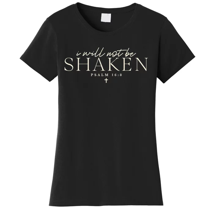 I Will Not Be Shaken Christian Minimal Women's T-Shirt