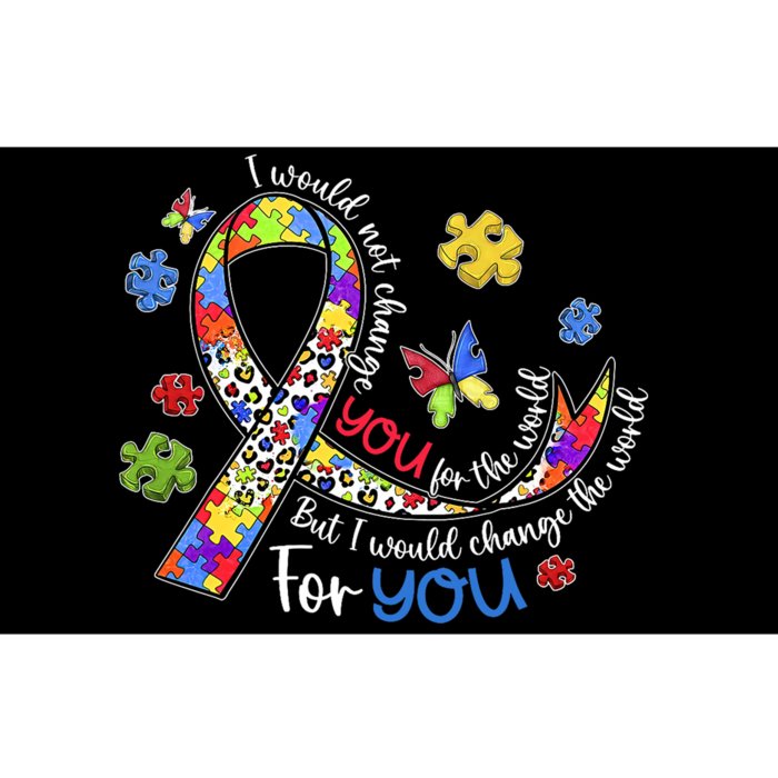 I Would Not Change You For The World Autism Leopard Puzzles Bumper Sticker