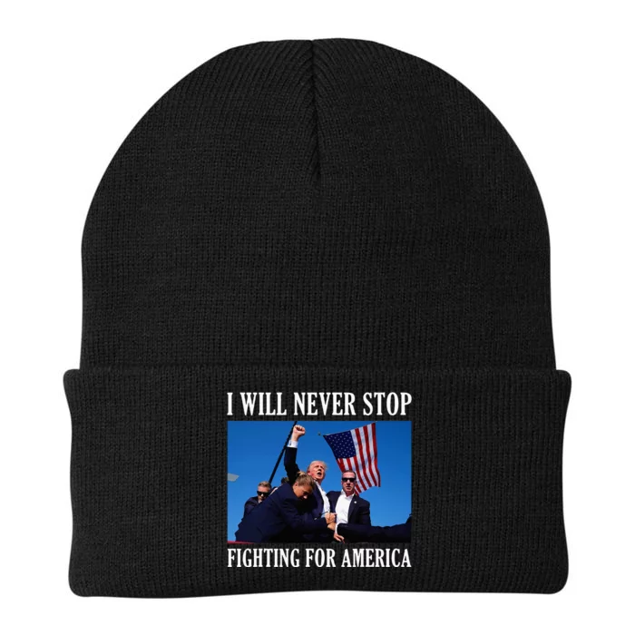 I Will Never Stop Fighting For America Knit Cap Winter Beanie