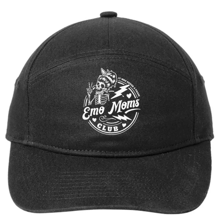 It Was Never A Phase Emo Moms Club Skeleton 7-Panel Snapback Hat