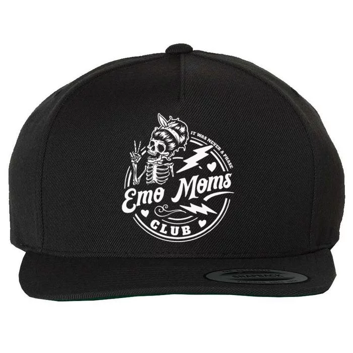 It Was Never A Phase Emo Moms Club Skeleton Wool Snapback Cap