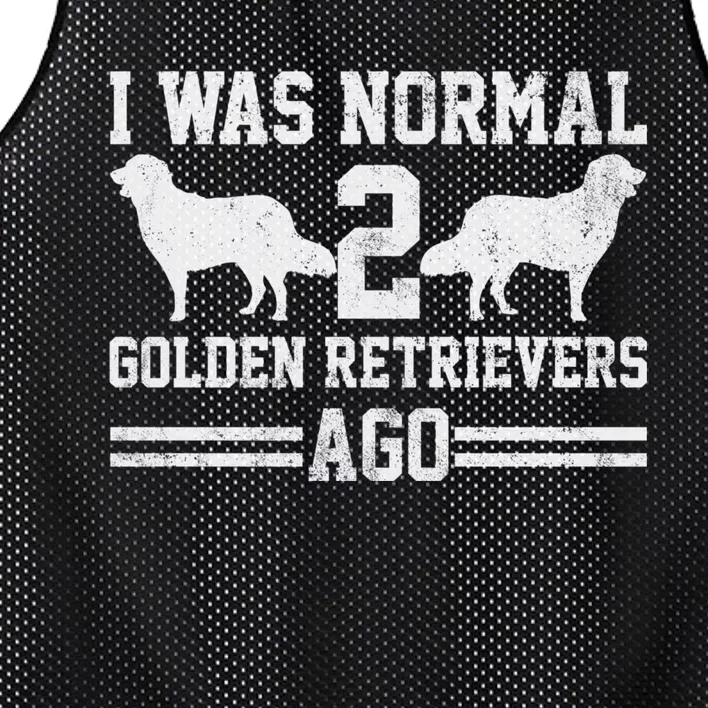 I Was Normal 2 Golden Retriever Ago Mesh Reversible Basketball Jersey Tank