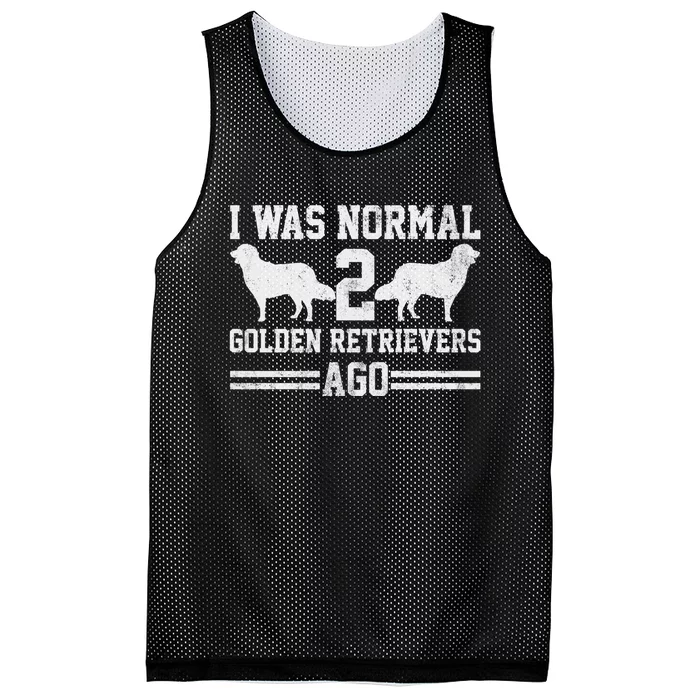 I Was Normal 2 Golden Retriever Ago Mesh Reversible Basketball Jersey Tank