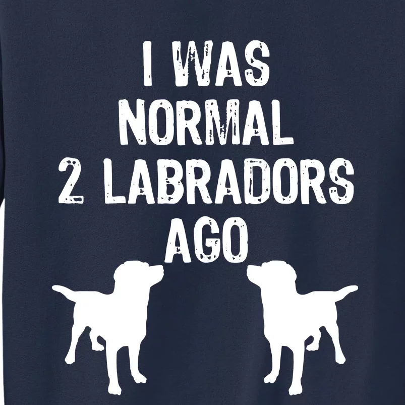 I Was Normal 2 Labradors Ago Funny Retriever T Sweatshirt