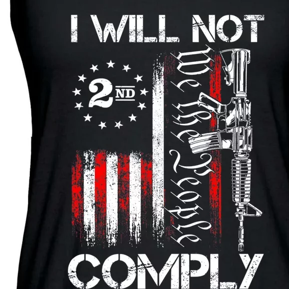 I Will Not Comply 2nd Amendment Gun Owner Ladies Essential Flowy Tank