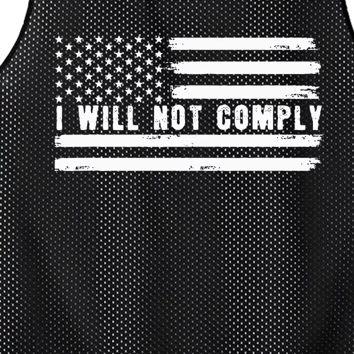 I Will Not Comply Mesh Reversible Basketball Jersey Tank