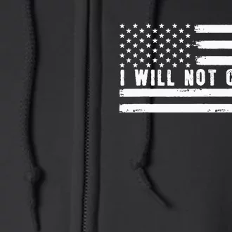 I Will Not Comply Full Zip Hoodie