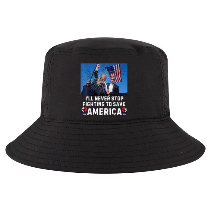 I Will Never Stop Fighting For America Cool Comfort Performance Bucket Hat