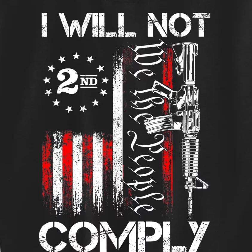 I Will Not Comply 2nd Amendment Gun Owner Kids Sweatshirt