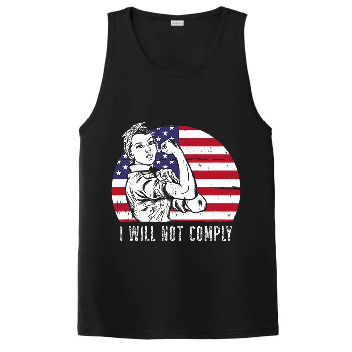 I Will Not Comply Performance Tank