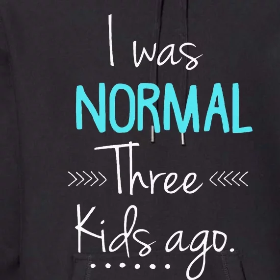 I Was Normal Three Kids Ago Funny New Mom Gift Premium Hoodie