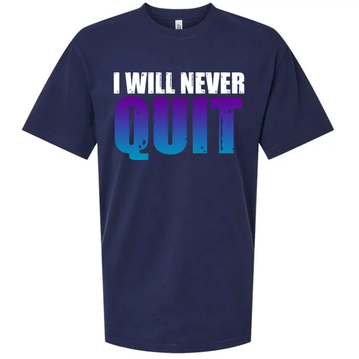 I Will Never Quit Suicide Prevention Sueded Cloud Jersey T-Shirt