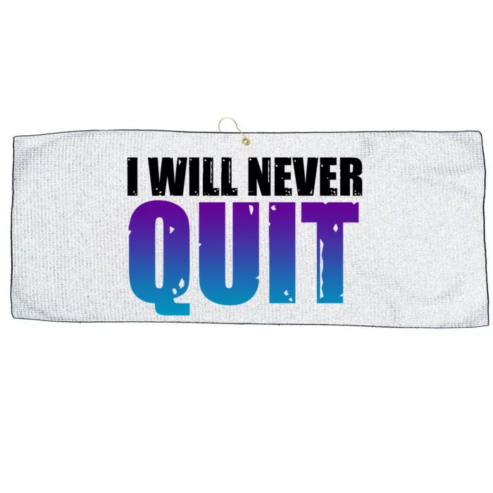 I Will Never Quit Suicide Prevention Large Microfiber Waffle Golf Towel