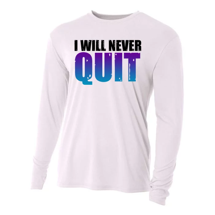 I Will Never Quit Suicide Prevention Cooling Performance Long Sleeve Crew