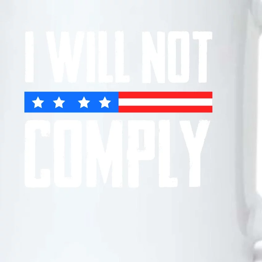 I Will Not Comply No Mandates American Flag Medical Freedom Black Color Changing Mug