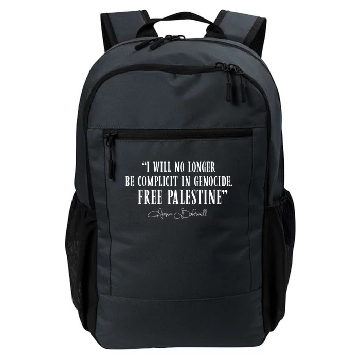 I Will No Longer Be Complicit In Genocide Free Palestine Aaron Bushnell 2 Daily Commute Backpack