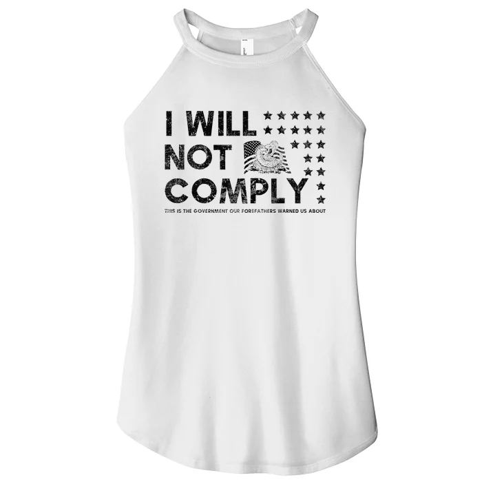 I Will Not Comply Gadsden Flag Patriotic Women’s Perfect Tri Rocker Tank