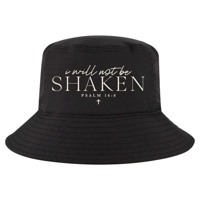 I Will Not Be Shaken Christian Minimal Cool Comfort Performance Bucket Hat