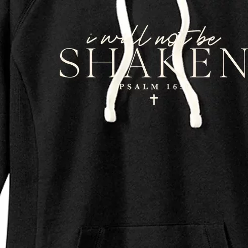 I Will Not Be Shaken Christian Minimal Women's Fleece Hoodie