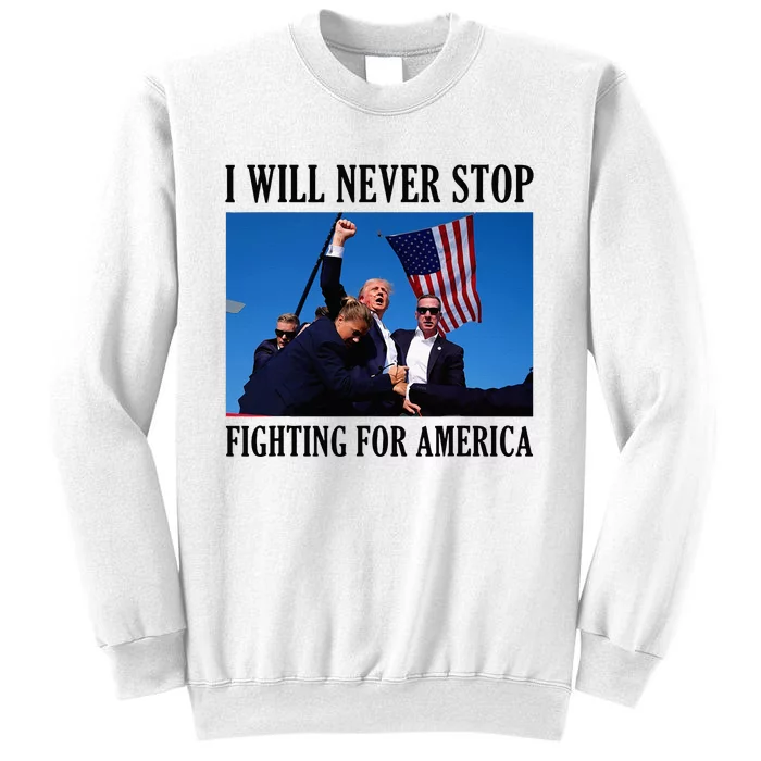 I Will Never Stop Fighting For America Sweatshirt