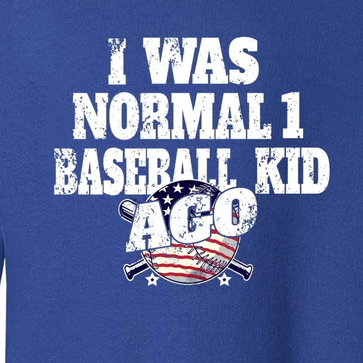 I Was Normal 1 Baseball Ago Baseball Player Cool Gift Toddler Sweatshirt