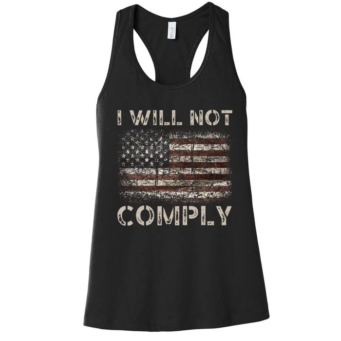 I Will Not Comply Women's Racerback Tank