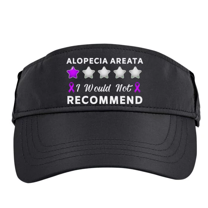 I Would Not Recommend Funny Alopecia Areata Awareness Gift Adult Drive Performance Visor