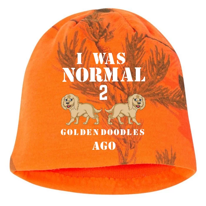 I Was Normal 2 Goldendoodles Ago Kati - Camo Knit Beanie