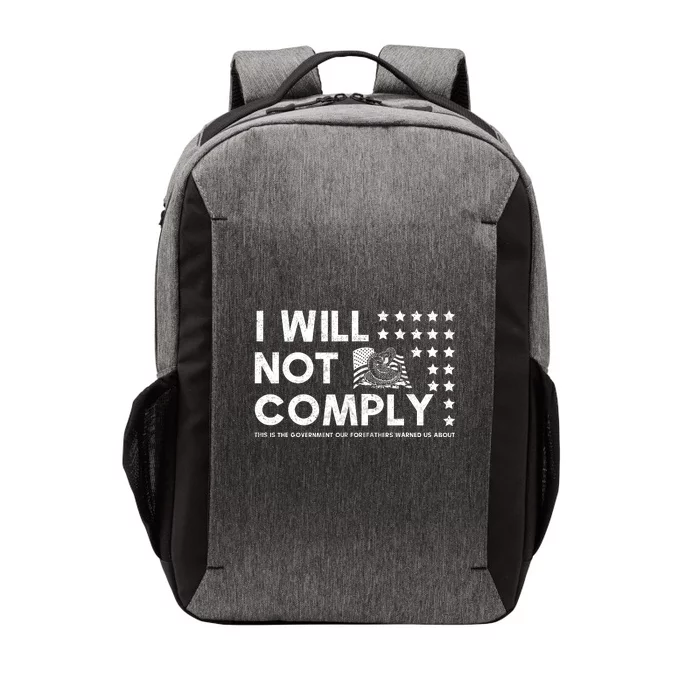 I Will Not Comply Gadsden Flag Patriotic Vector Backpack